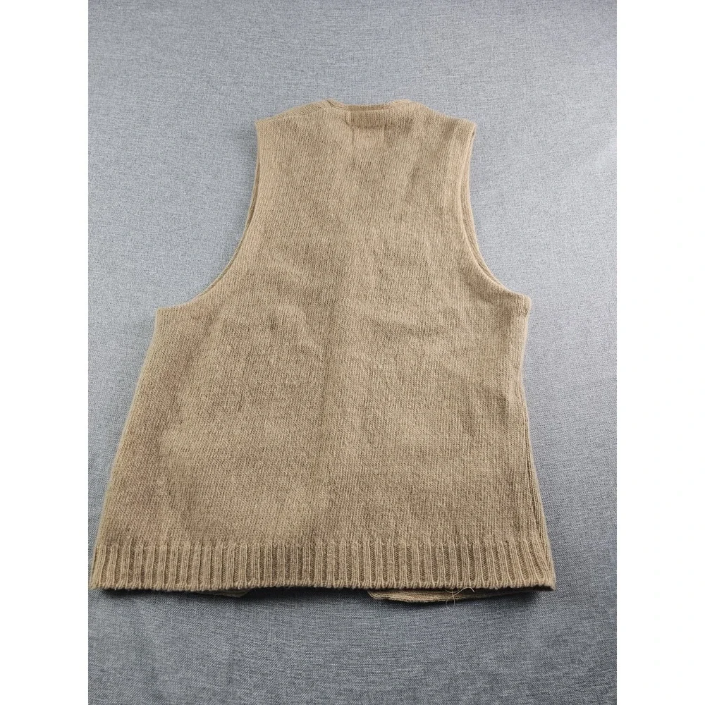 Vtg Sedgewick Sportwear Sweater Vest Mens XL Beige Wool Blend USA Grandpacore
